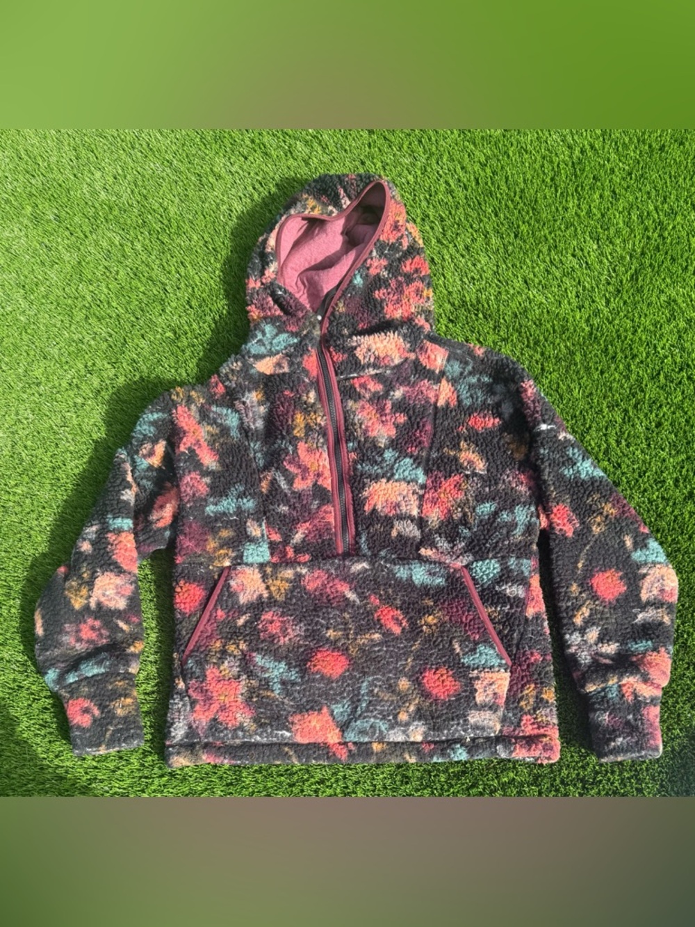 Prana Sherpa Fleece Maroon/Burgundy Top - Women's S